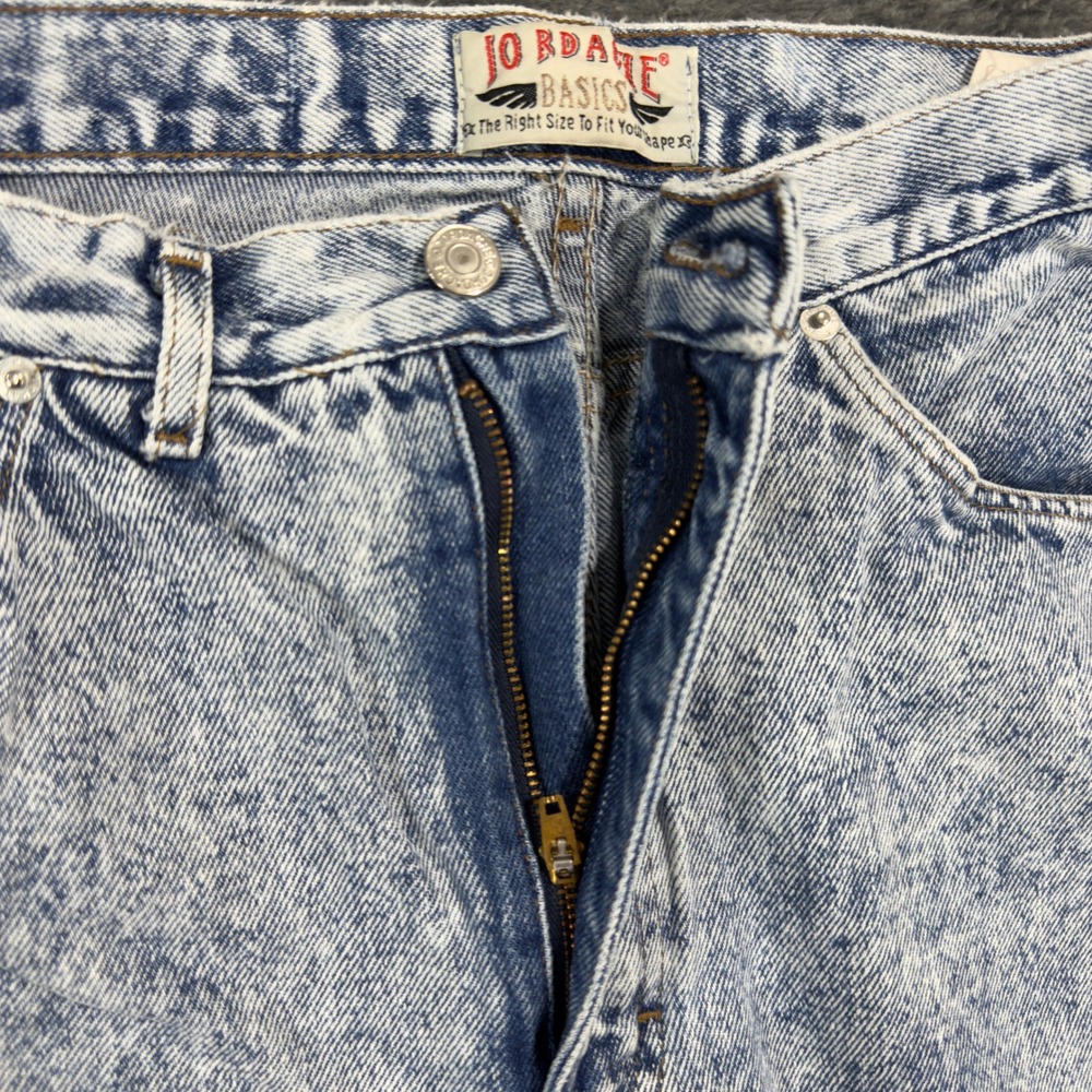 VTG Jordache Basics Acid Wash High Waisted Mom Jeans Made in USA Size 14 28x31
